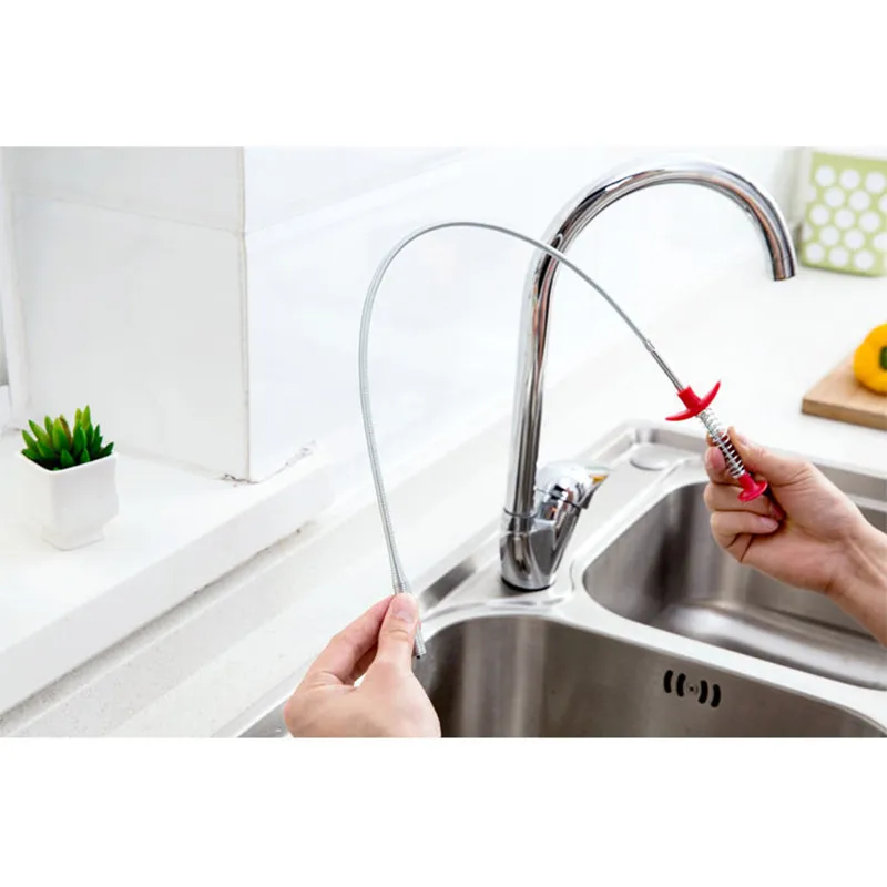 Drain Cleaner Drain Cleaning Tools Pipe Cleaning Tool Pipe Cleaner Pipe Dredging Tools Pipe Dredging Tool Pipe Dredging Tools Sink Cleaner Sewer Kitchen Drain Snake Spring Unblocker Drain Clog Tube Hair Cleaner Hook