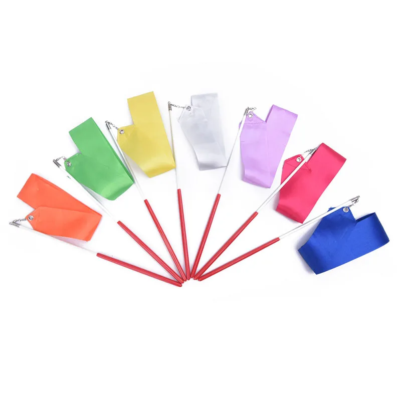 2M Professional Gym Ribbons Art Gymnastic Ballet Streamer Dance Ribbon Rhythmic gymnastics ribbon gymnastics streamer rod gymnastics dance accessories