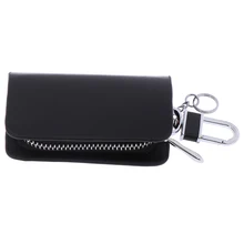 Кожаный Автомобильный ключ кошельки Брелок для ключей для мужчин женщин брелок чехлы кейс на молнии сумка Организатор ключей экономки кошелек