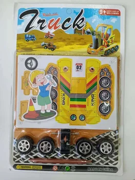 

3D Model Paper Baby Early Educational Toy Fun Puzzle Game Car Puzzle Cartoon Plastic Jigsaw Toys For Children Gifts