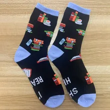 SHHH HHH я читаю буквы Носки новинка носки-забавные Повседневные носки для мужчин и женщин