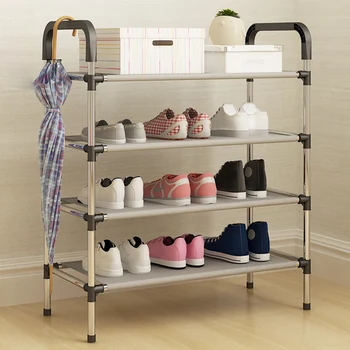 

Shoe Rack Metal Standing Shoe Rack DIY Shoes Storage Shelf Home Organizer Accessories shoe rack 3/4/5 Tiers