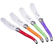 Новая акция 6,25 дюймов Laguiole масло Ножи w/разноцветная ручка посылка в деревянный держатель Нержавеющая сталь набор посуды 4 шт./компл