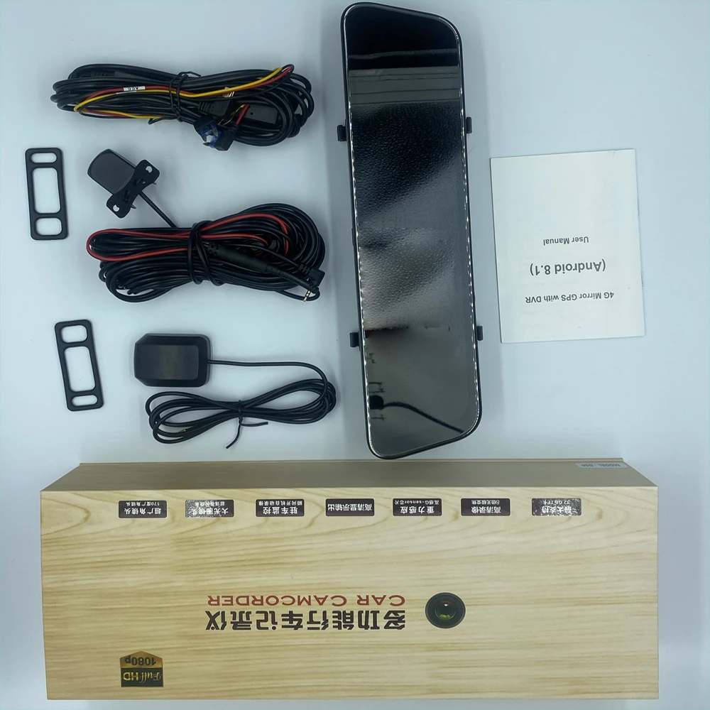 4G 12 &quotWIFI 1080P Автомобильная камера в зеркале DVR Android 8 1 видеорегистратор заднего