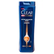 Шампунь мужской против перхоти «Против выпадения волос» Clear, 200 мл