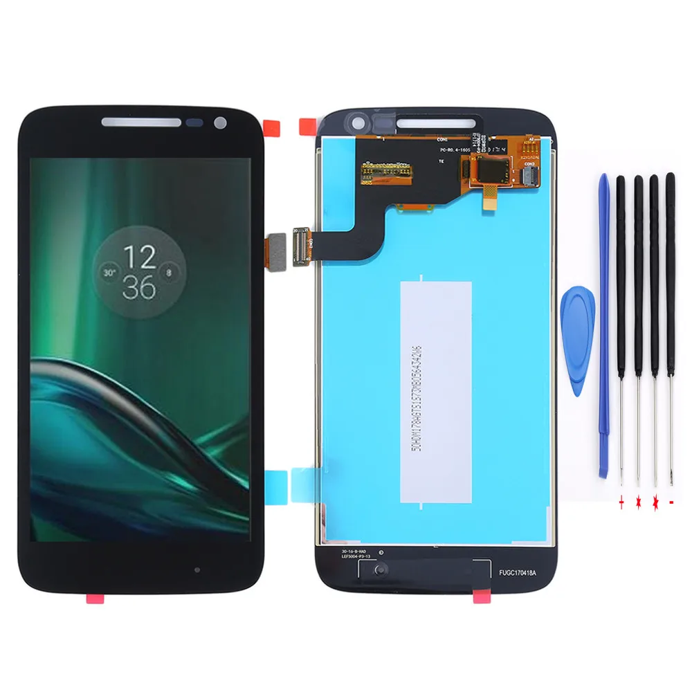 Для Motorola Moto G4 Play lcd XT1604 XT1602 XT1607 XT1609 XT1601 XT1603 ЖК-дисплей сенсорный экран с дигитайзером запчасти в сборе - Цвет: black with tools