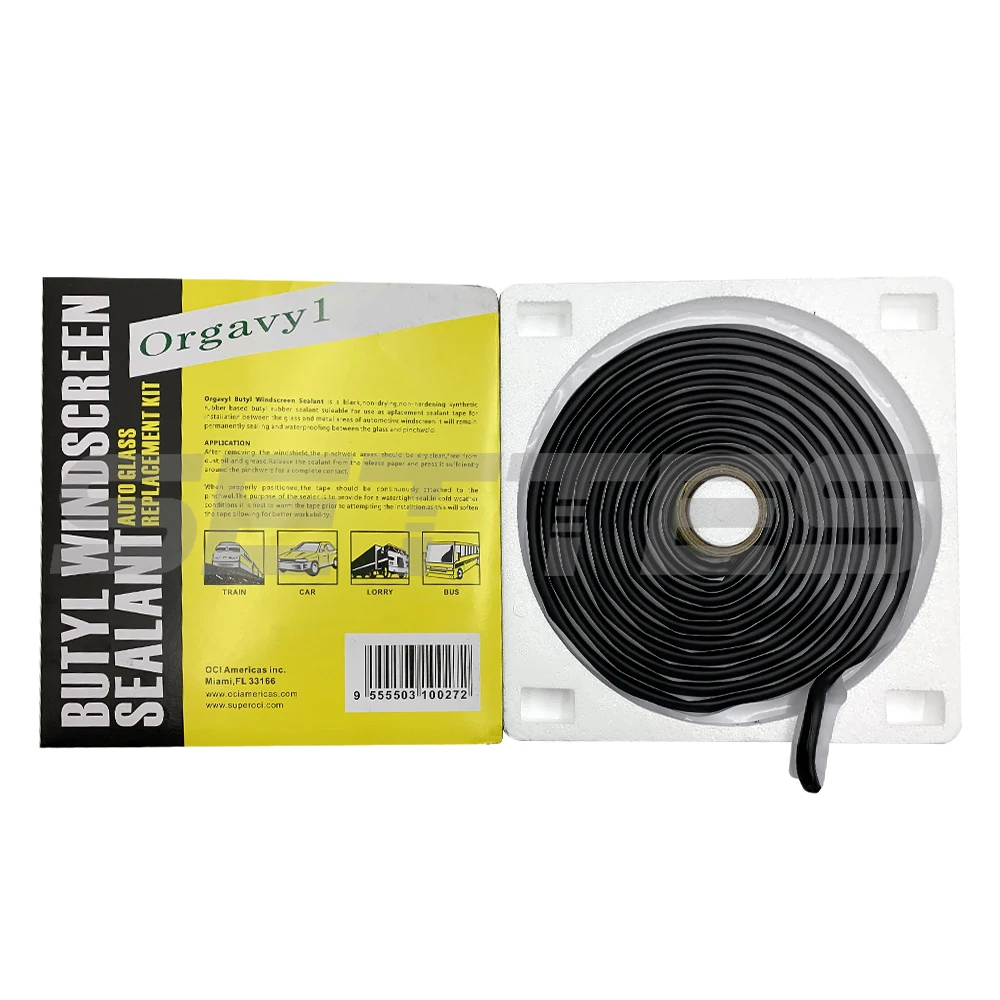 1 Piece 9.5MM*4.57M Black Cars Sealant Butyl Snake Glue For Headlamp