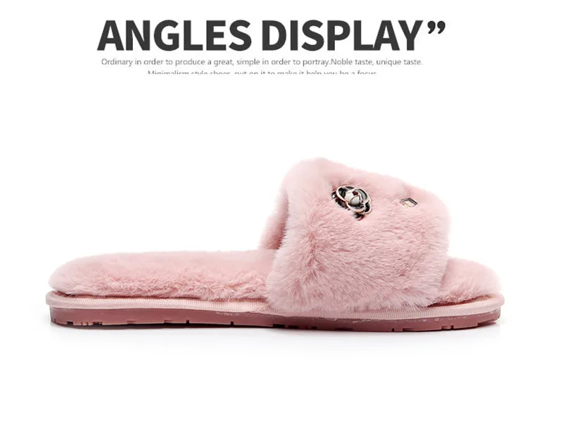 Winter Home Slippers Women Fur Plush Sandals Hello Kitty Woman Indoor Slippers House Shoes Socofy Platform Shoes Potato Slippers
