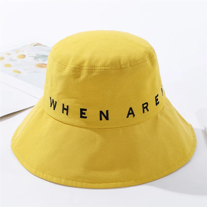 USPOP New bucket hats women letter 