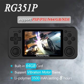 

Portable RG351P Retro Handheld Game Console 3.5" IPS Screen Open Source Linux 3500mAh Battery Built-in 2500 Games For PS1/PSP/DC