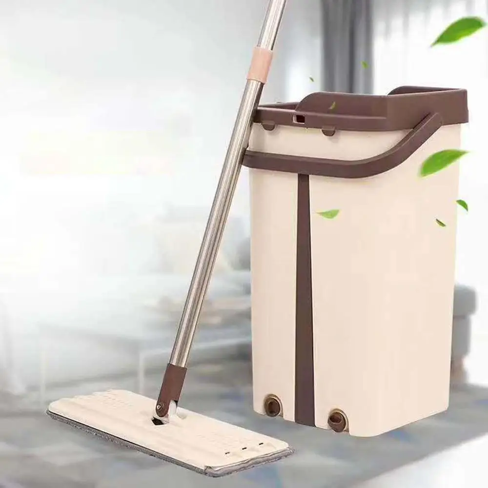 Flat Mop Disposable Mop Vibrating Fast Hand Net Red Mop For Lazy People Mop Bucket Cloth Cleaning Tool Set