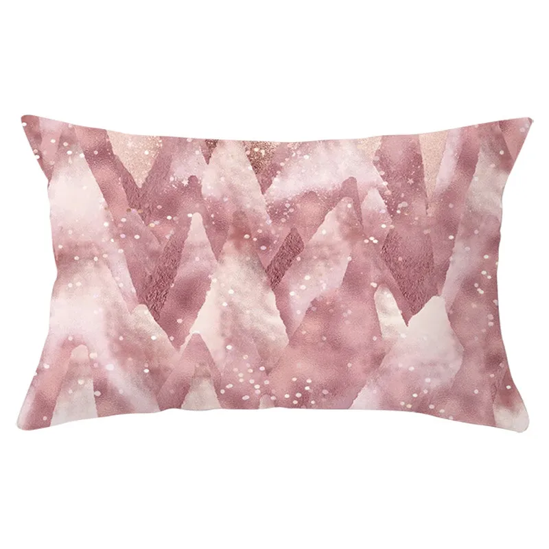 Fuwatacchi прямоугольный чехол для подушки из полиэстера Геометрическая наволочка для дивана декоративные розовые золотые наволочки 30*50 см