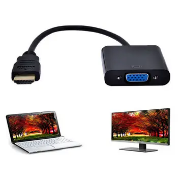 

HDMI to VGA Adapter Male To Famale Converter Adapter projector 1080P Digital to Analog Video Audio