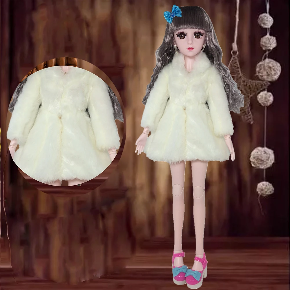 Зимнее меховое пальто для 1/3 и 60 см bjd кукла девочка детская игрушка одежда|Куклы| |