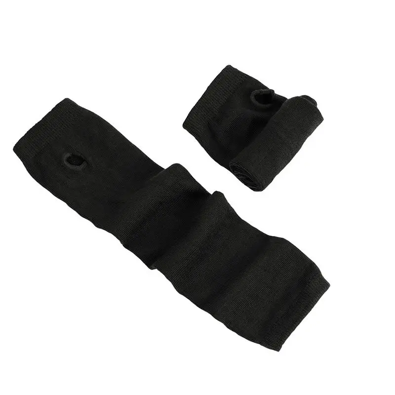Women's Korean version of the warm long gloves arm sets wholesale classic black white striped finger cotton long wristband