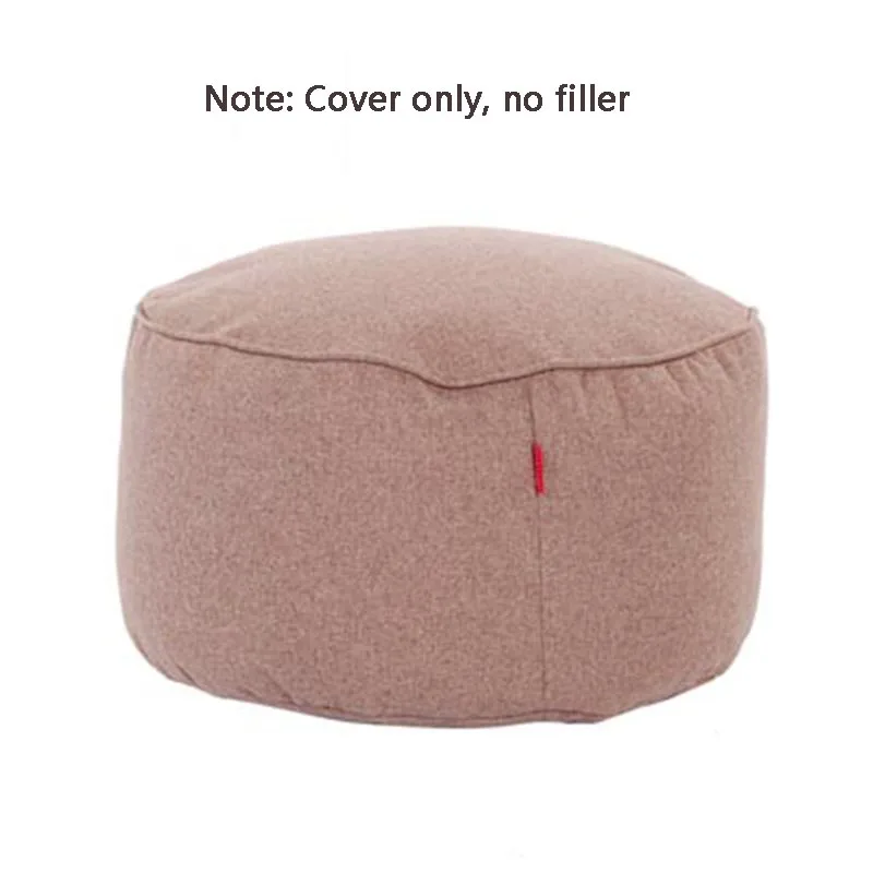 Ottoman Sofa Cover Round Bean Bag Chair For Kids Footstool Japanese Tatami Lazy Living Room Furniture | Дом и сад