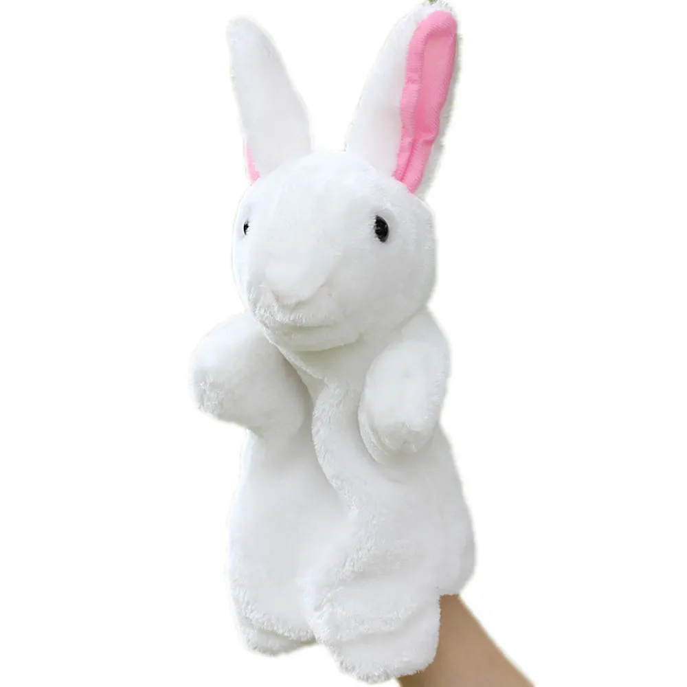 Hand Puppets For Kids Cute Cartoon Animal Doll Kids Glove Hand Puppet Rabbit Plush Bunny Finger