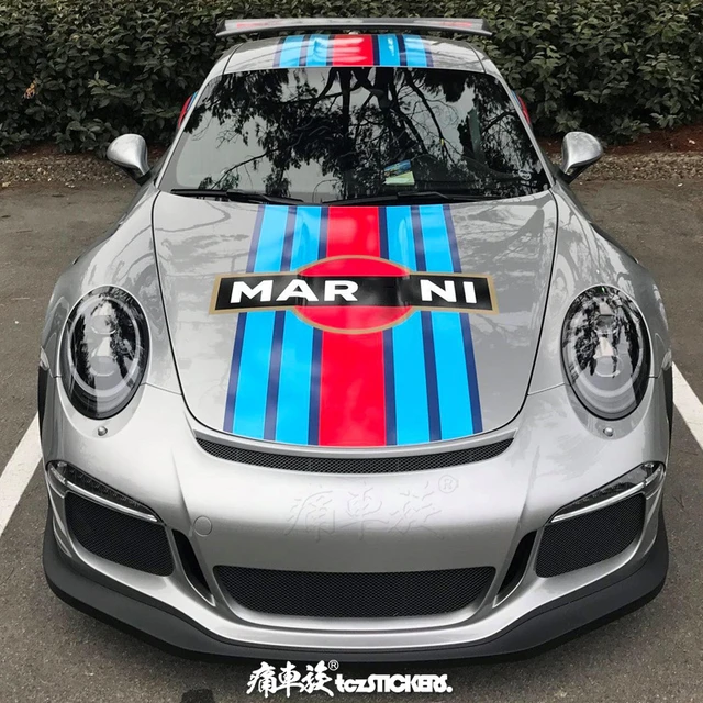 Porsche 911 Martini Racing Streifen Aufkleber Set