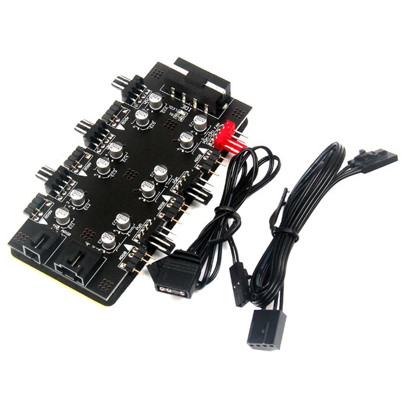 IDE/SATA от 1 до 6 Way PWM/ARGB HUB порты 4 контактный охлаждающий кабель чехол для ПК адаптер