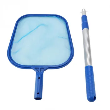

Blue Pool Net Adjustable Leaf Rake Mesh Skimmer for Koi Ponds Spa Swimming Pool Cleaning Leaves Debris Tools