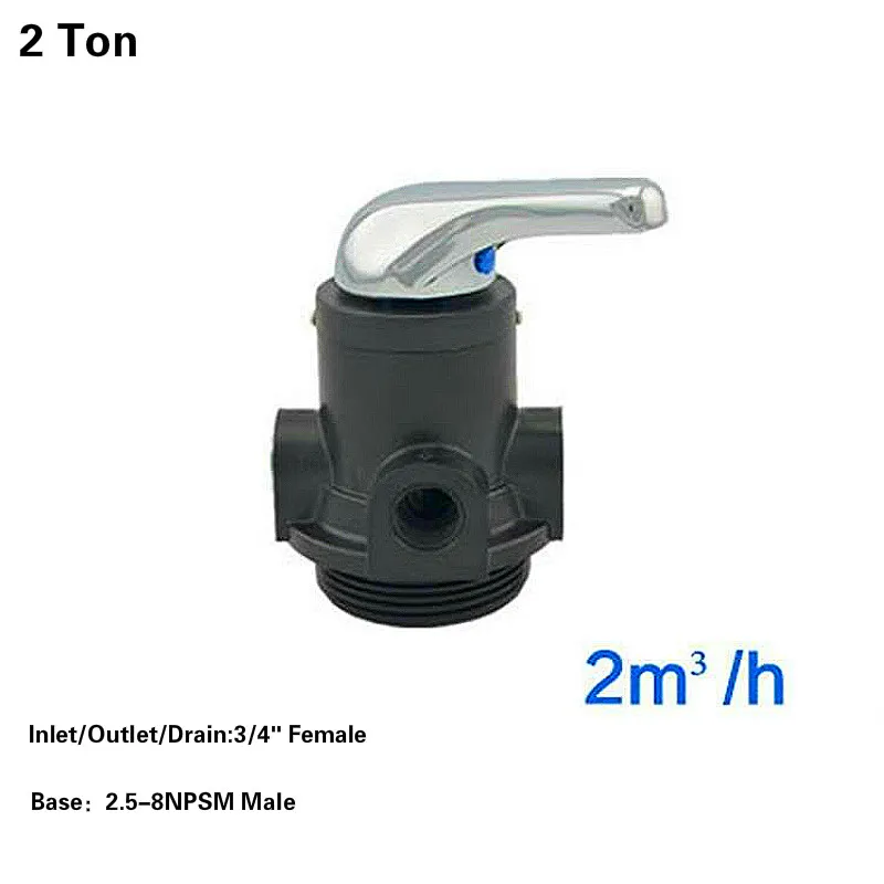 Manual backwash valve Rinse And Backwash Sand Filter Multi port Control