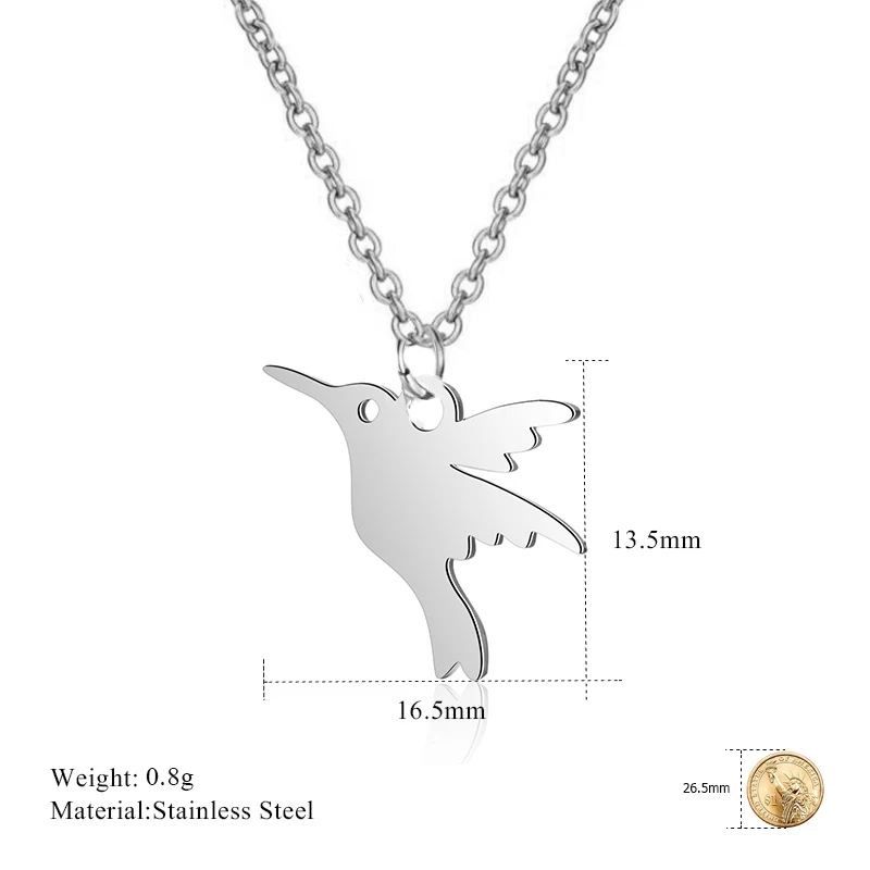bird 2 Модное ожерелье из нержавеющей стали s животное цветок бабочка ожерелье в виде слона Женщины Лучший Друг Симпатичные кошки и собаки чокер домашнее животное - Окраска металла: bird 2