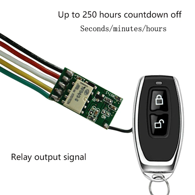 433MHz remote control and receiving kit 12V LED light wireless switch relay output 