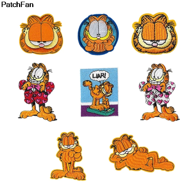Patchfan мультяшная кошка аппликация нашивки Животные наклейки diy швейная Джерси одежда para куртка значки железо на t-shir A2570