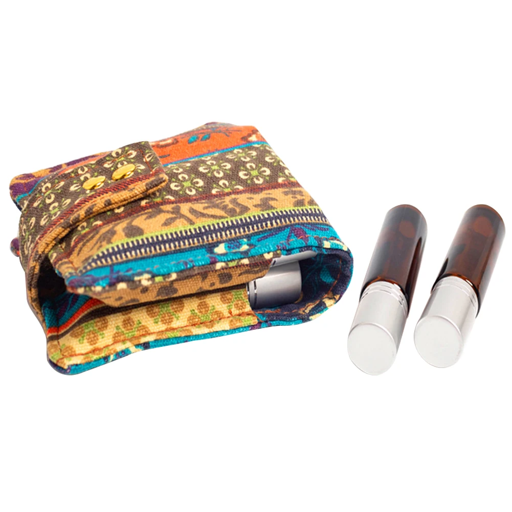 

Protective Folding Carrying Case Print Essential Oil Organizer 6 Slots Portable Travel 10ml Roller Bottle Storage Bag Colorful