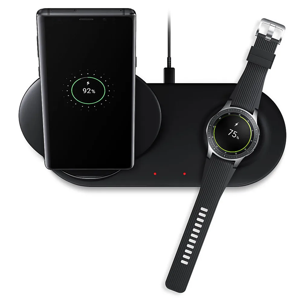 2 в 1 беспроводное зарядное устройство для Samsung Watch Iphone Xiaomi #20 | Электроника