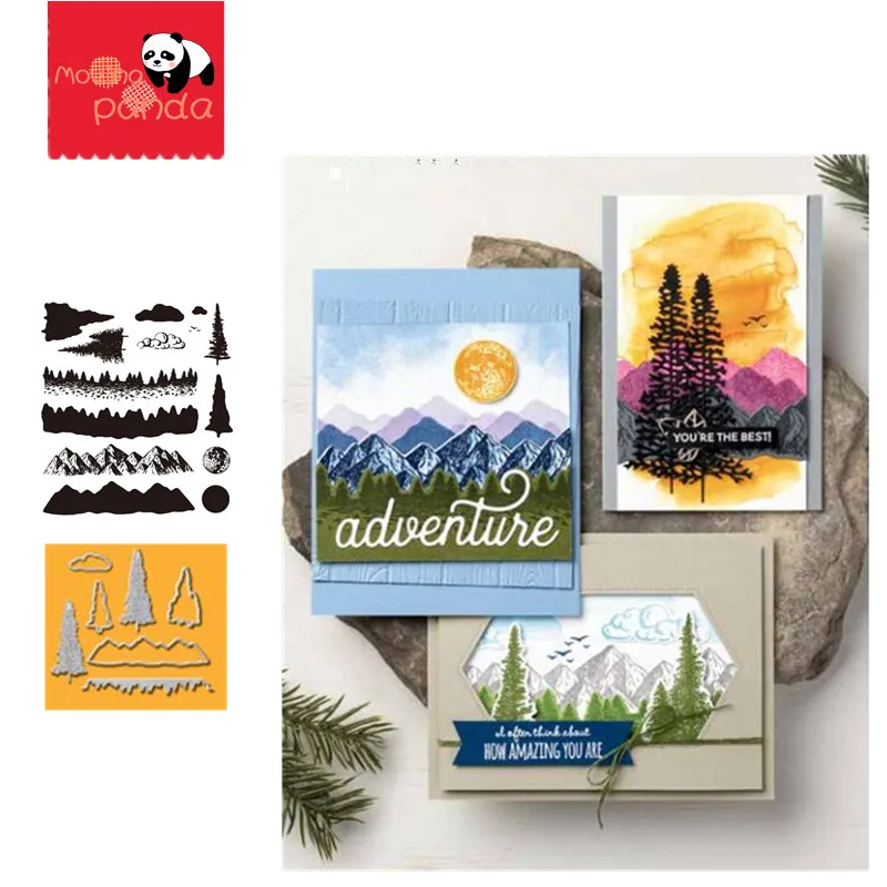 

MP089 MOUNTAIN Metal Cutting Dies and Stamps Stencils For DIY Scrapbooking dies Papers Cards Embossing Cut Dies 2019 New