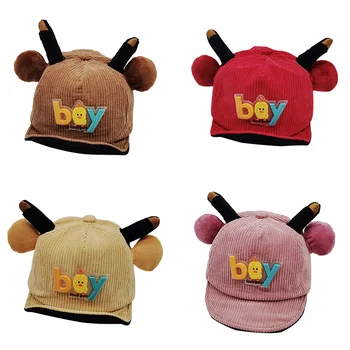

Kids Autumn Hat Baby Boy Girl Cute Soft Baseball Cap Breathable Letter Cartoon Visors Hats