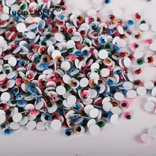 250pcs 6mm אקראי צבע דביק עיני גוגלי מתנדנד ריס גלגל העין DIY קרפט עבור בובת צעצוע רעיונות אספקת K0880(China)