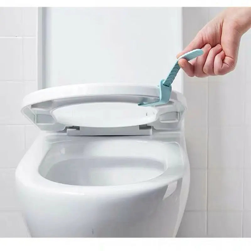 

2pcs Toilet Seat Lifter Handle Anti-dirty Portable Lid Flip Cover Bathroom Tools