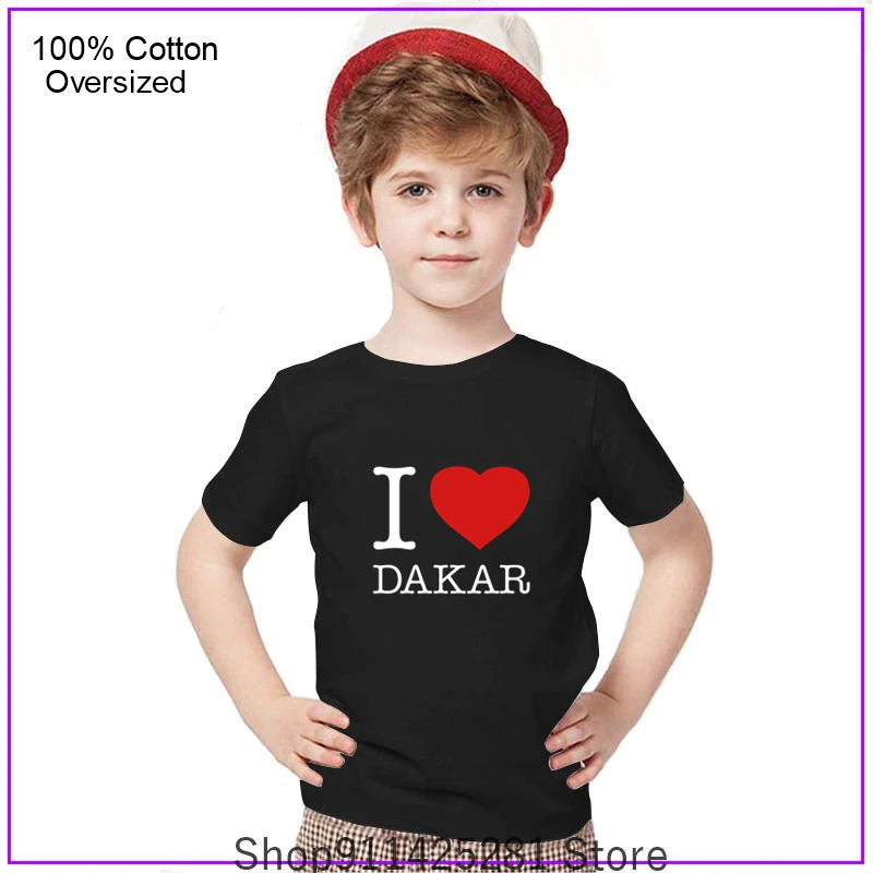 Camiseta niños y niñas, para niños, Camisetas niños I LOVE DAKAR 10 12 años, camisas de disfraces para adolescentes de diseñador| Camisetas| AliExpress