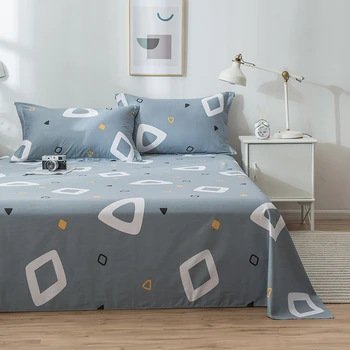 

Flat Bed Sheet Decor Home Textile Bedding Coverlet Cotton Soft Comfortable Flower Pattern Bed Cover Bed Sheet