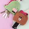 Cartoon Knitted Ainmal Keychain Girl Boy Couple Airpod Pendant Storage Key Holder Bag Car Lanyard Cute Jewelry Accessory Gift 2