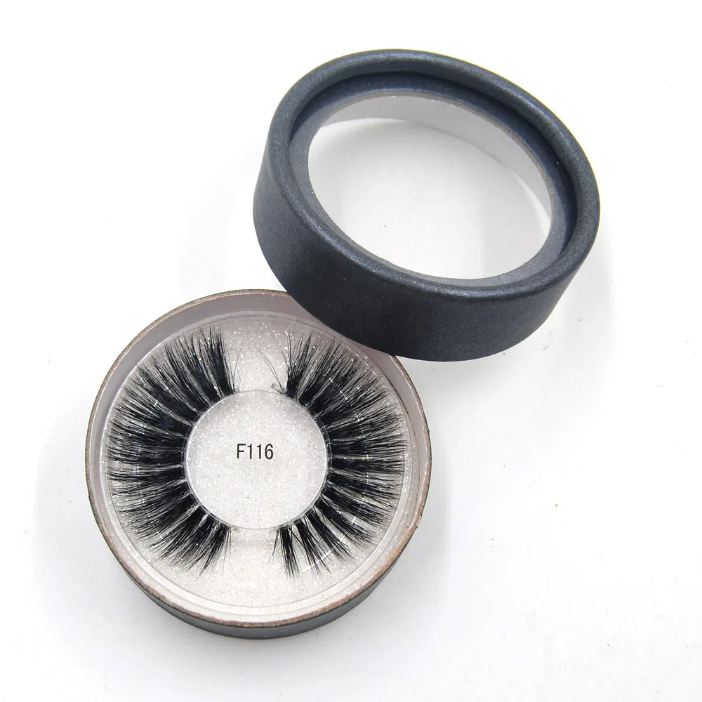 3D норковые ресницы, невидимая лента, мягкие натуральные волосы, Роскошные, бесплатно,, ручная работа, индивидуальная метка, макияж для глаз - Цвет: black silver F116