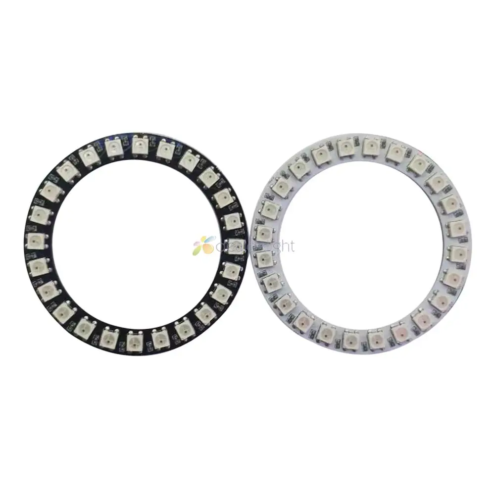 WS2812B Pixel Ring 8 16 24 35 45 LEDs WS2812 Built-in IC 5050 RGB Individually Addressable LED Ring Module Led Light DC5V
