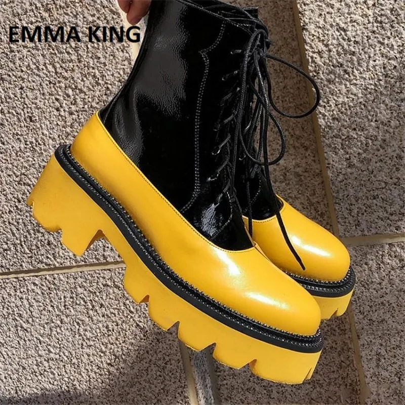

Women Thick Bottom Ankle Boots British Style Doc Martin Boots Fashion Warm Martin Boots 2019 Heels Winter Boots Goth Boots