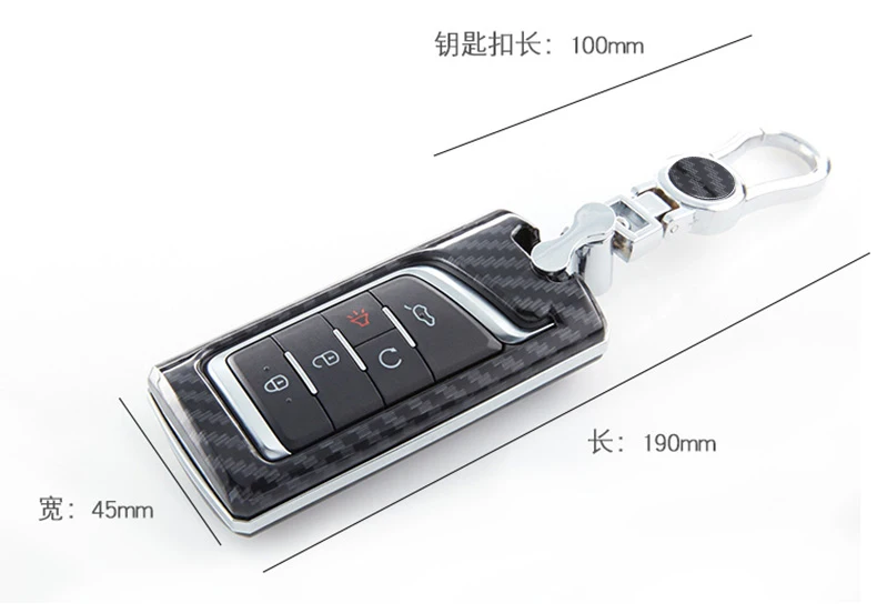 Чехол для ключей из углеродного волокна для Gac Trumpchi GS3 GS4 GS5 GS7 GS8 GA4 GA5 GA6 пульт дистанционного управления