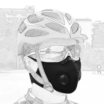 

Activated Carbon Replaceable Filters Motorcycle Face Shield Breathable Dustproof PM2.5 Pollution Safety Bike Cycling Face Masks