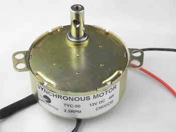 

TYC-50 12V DC 2.5-3RPM Solid Axle 4W CW/CCW high quality Synchronous Motor
