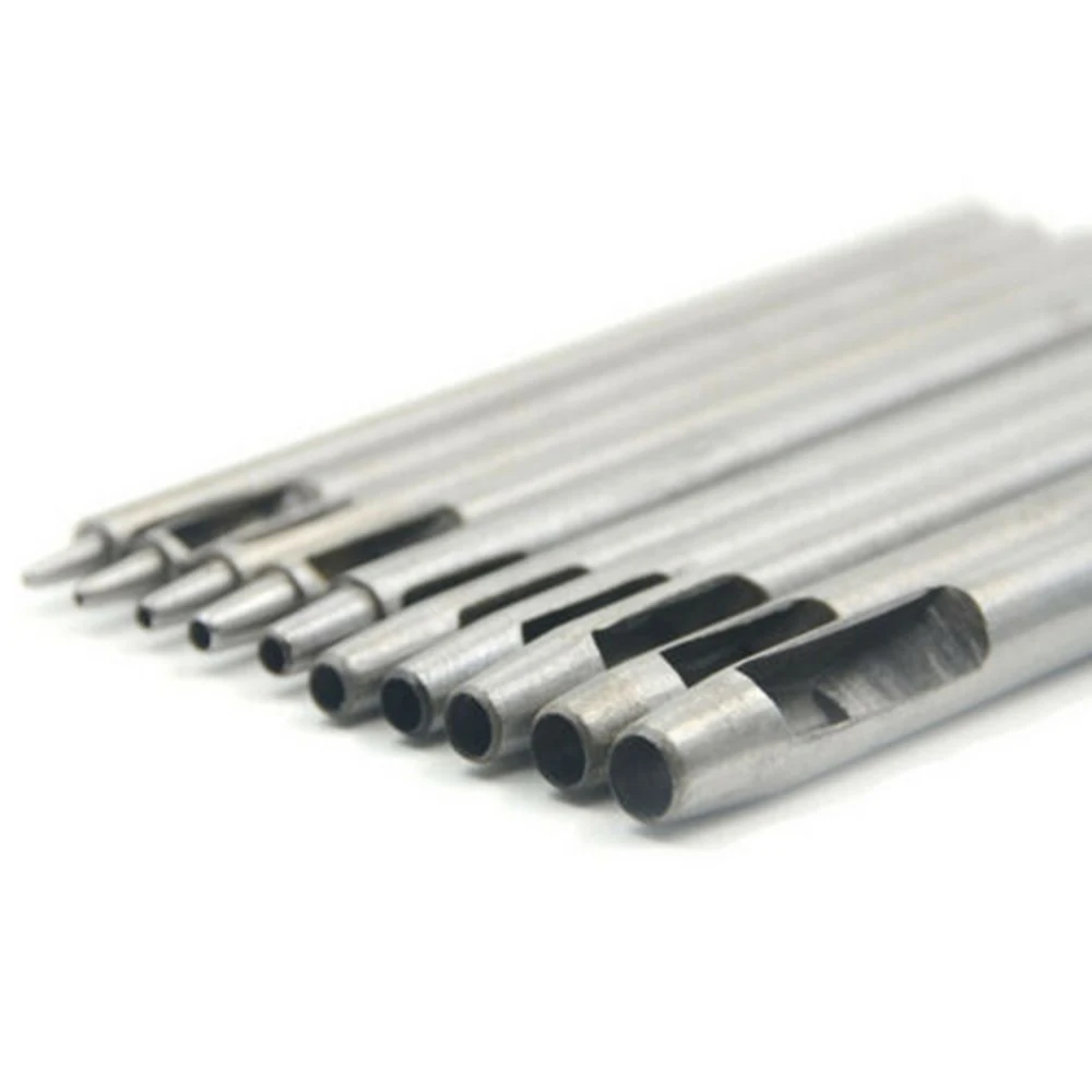 10xLeather Craft Дырокол полые Круглый удар ремень для инструментов, платье свободного покроя