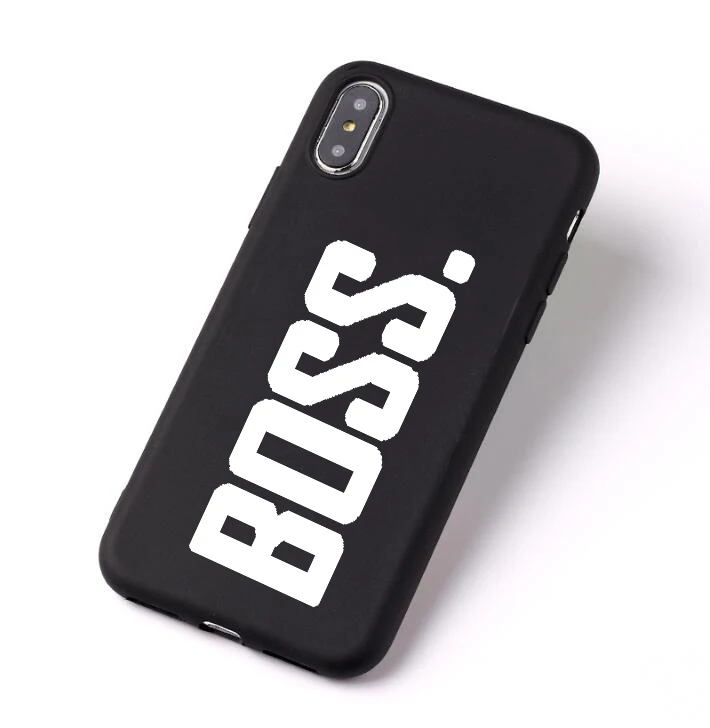 Чехол Lamocase Boss queen для iPhone 4 5 6 7 8 X XR XS Max Plus 11 Pro Max чехлы для iPhone Мягкий силиконовый чехол - Цвет: -black-066