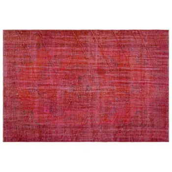 

Handmade Red Vintage Overdyed Turkish Area Rug 184x282 Cm-6'0''X9'3''