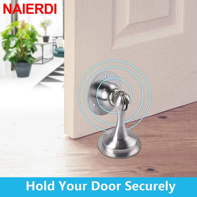 Stainless Steel Door Stopper,Magnetic Door Stop,Door Catch,Nail-free Screws 2