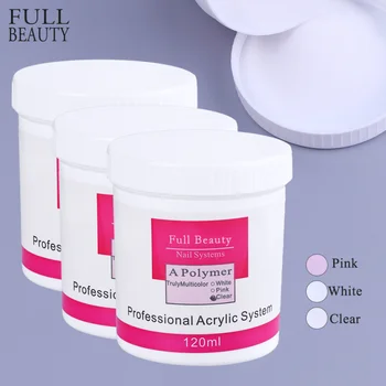 

75g Acrylic Powder Clear Pink White Nail Crystal Powder 3D Acrylic Nails Tips Extension Builder Polymer for Nail System CH789