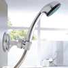 Punch-Free Shower Head Handset Holder, Chrome Bathroom Wall Mount, Adjustable Suction Bracket, Beautifully Polished Brand, New 2