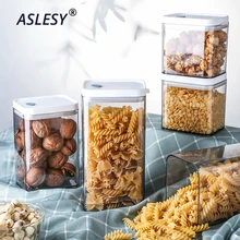 Контейнер для хранения пищевых продуктов, пластиковый ящик для хранения на кухне, многозерновая емкость для хранения, прозрачные Герметичные банки, мультивместительная организация